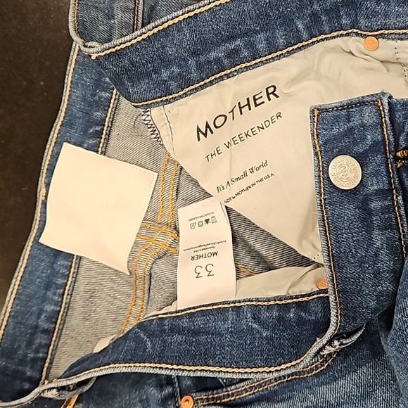 💕MOTHER SUPERIOR💕 The Weekender Flare Jeans ~ It's A Small World 33 NWOT - Picture 16 of 16